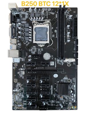 Υποστήριξη B250 Mining Motherboard BTC 12*1X PC1-E16X LGA 1151 DDR4 SATA3.0